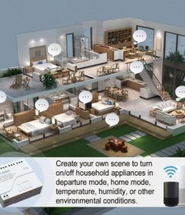 Releu wifi 4 canale deschidere automatizare porta din mobil